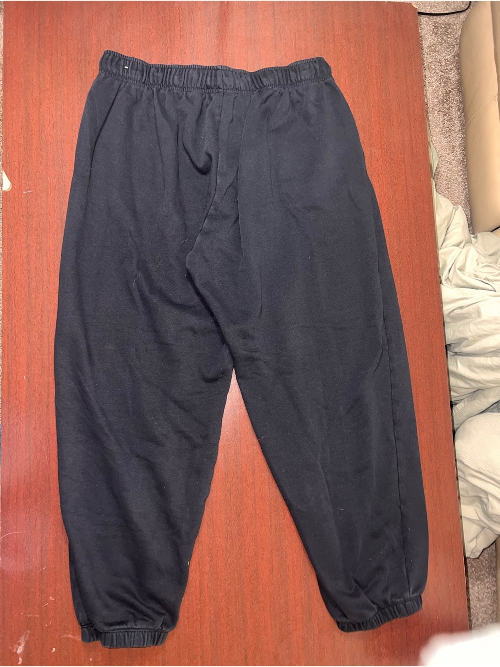 Nike Black Fleece Joggers with White Swoosh - Picture 3 of 3